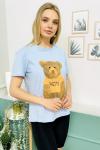 144764 B Yaka Baskili Tshirt
